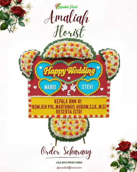 Papan Bunga Pernikahan Pasrepan